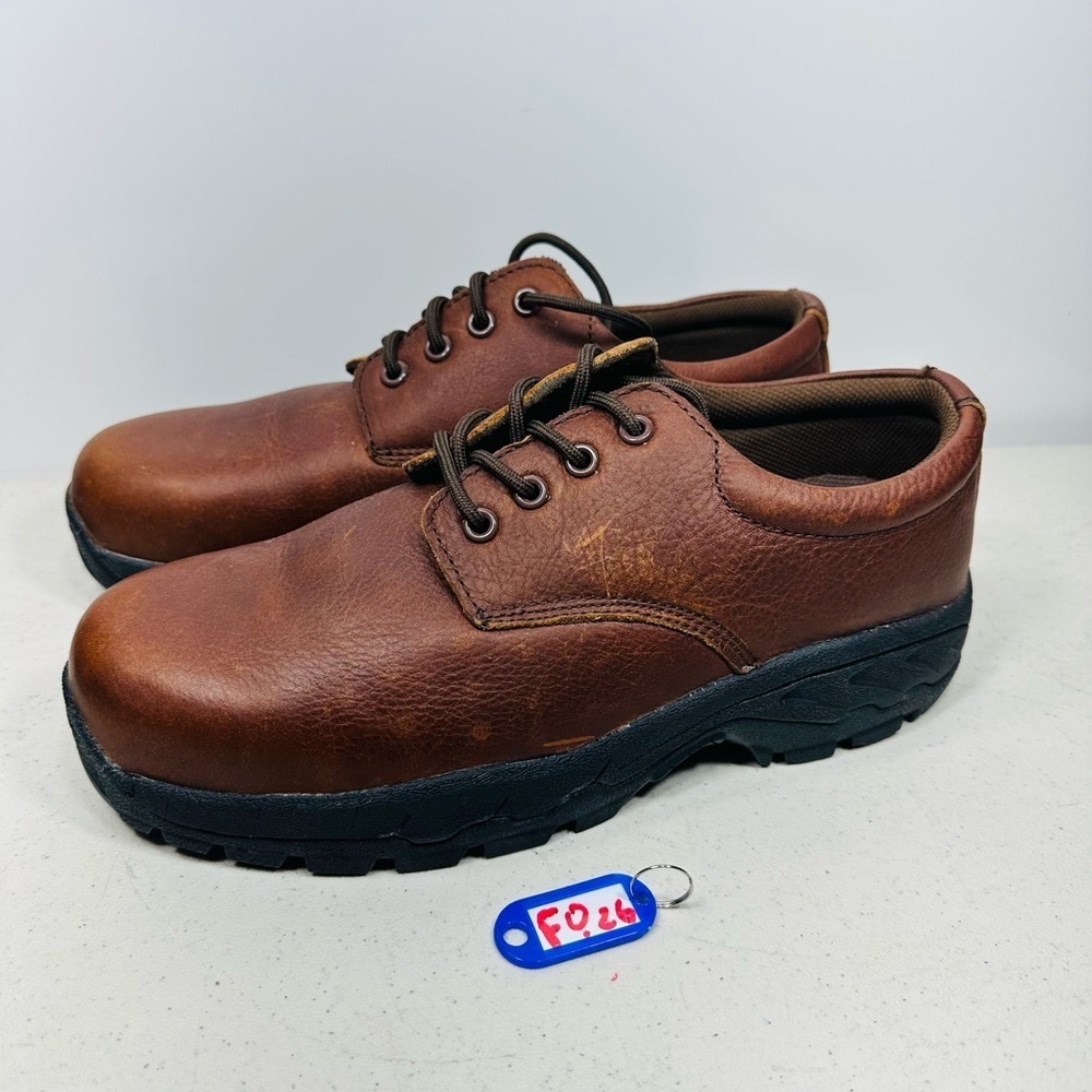 SR MAX Men's Burke MaxTRAX Composite Toe Oxford Brown Size 10,5